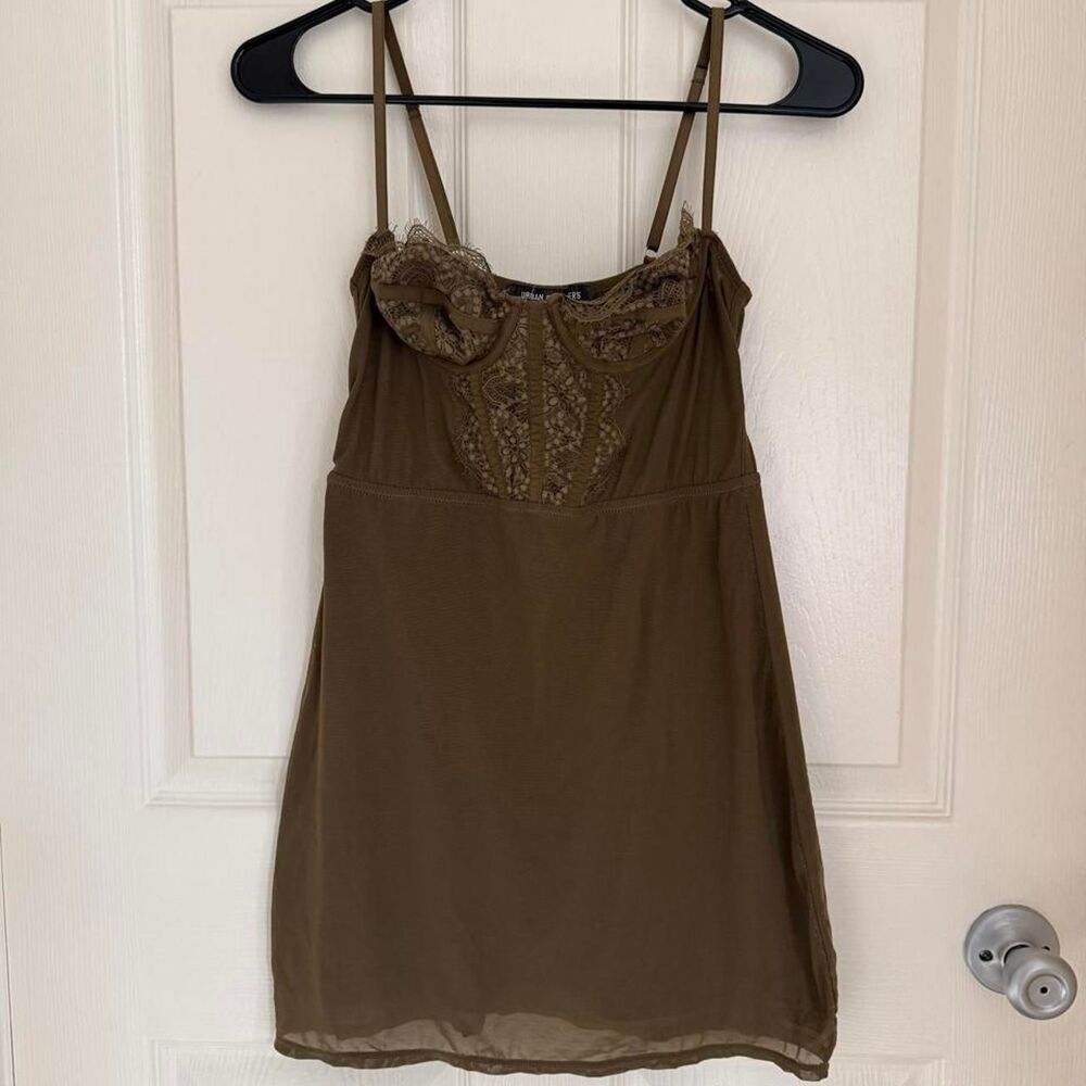 Urban-outfitters Women's Khaki and Green Dress